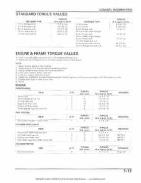 2004-2006 Honda FourTrax Rancher TRX350TE/TM/FE/FM Service Manual, Page 16
