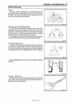 2005 Kawasaki KAF620 Mule 3010 Trans 4x4 Service Manual, Page 12