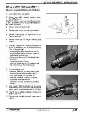 2001 Polaris Sportsman 400-500 DUSE and H.O. Service Manual, Page 182