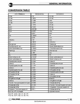 2005 Polaris Sportsman 400/500 Service Manual, Page 18