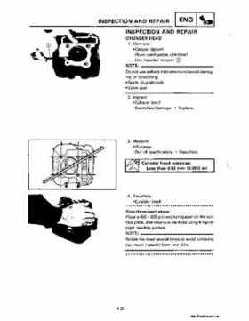 1987-2009 Yamaha ATV YFM350X Warrior Raptor Service Manual, Page 107