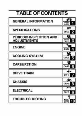 2000 Yamaha YFM400FWA(M) Factory Service workshop Manual, Page 6