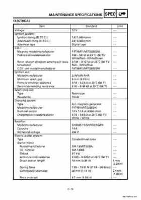 2000 Yamaha YFM400FWA(M) Factory Service workshop Manual, Page 39