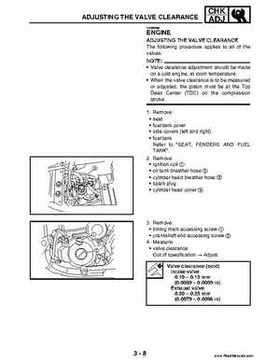 2004 Official factory service manual for Yamaha YFZ450S ATV Quad., Page 76