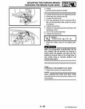2004 Official factory service manual for Yamaha YFZ450S ATV Quad., Page 104