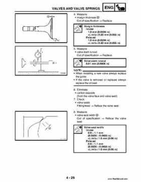 2004 Official factory service manual for Yamaha YFZ450S ATV Quad., Page 164