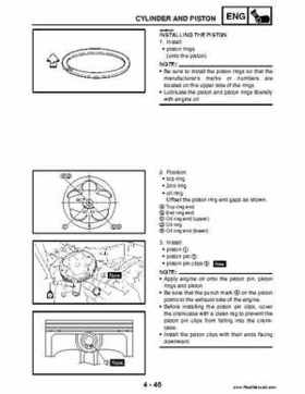 2004 Official factory service manual for Yamaha YFZ450S ATV Quad., Page 175