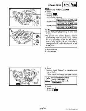 2004 Official factory service manual for Yamaha YFZ450S ATV Quad., Page 205