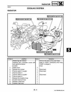 2004 Official factory service manual for Yamaha YFZ450S ATV Quad., Page 216