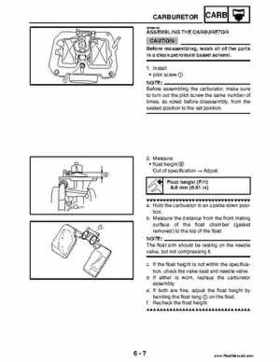 2004 Official factory service manual for Yamaha YFZ450S ATV Quad., Page 229