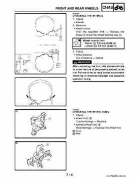 2004 Official factory service manual for Yamaha YFZ450S ATV Quad., Page 236