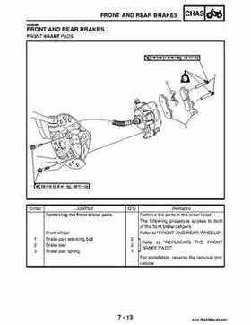2004 Official factory service manual for Yamaha YFZ450S ATV Quad., Page 245