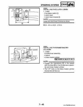 2004 Official factory service manual for Yamaha YFZ450S ATV Quad., Page 277