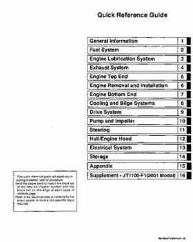 2000-2001 Kawasaki 1100 STX D.I. Jet Ski Factory Service Manual., Page 2