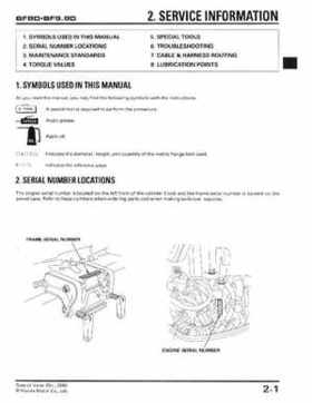 2001-2014 Honda BF/BFP8D, BF/BFP9.9D Outboards Shop Manual, Page 10