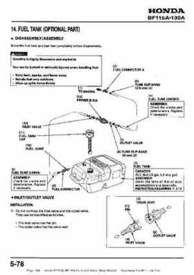Honda BF115A, BF130A Outboard Motors Shop Manual., Page 164