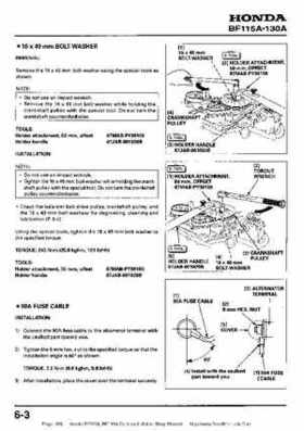 Honda BF115A, BF130A Outboard Motors Shop Manual., Page 168
