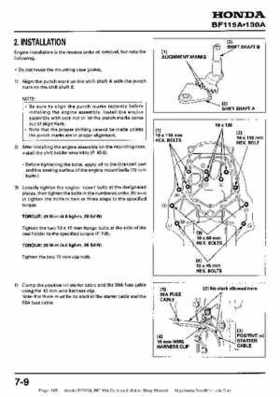 Honda BF115A, BF130A Outboard Motors Shop Manual., Page 185