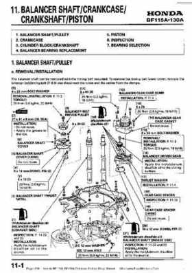 Honda BF115A, BF130A Outboard Motors Shop Manual., Page 224