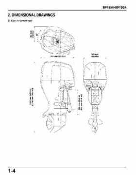 Honda BF135A, BF150A Outboard Motors Shop Manual., Page 9