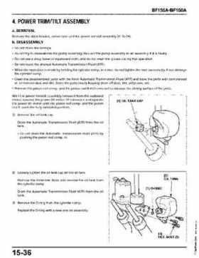 Honda BF135A, BF150A Outboard Motors Shop Manual., Page 599