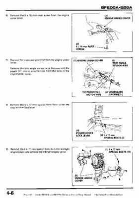 Honda BF200A BF225A Outboard Motors shop manual., Page 90