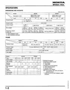 Honda Outboards BF40A/BF50A Service Manual, Page 3