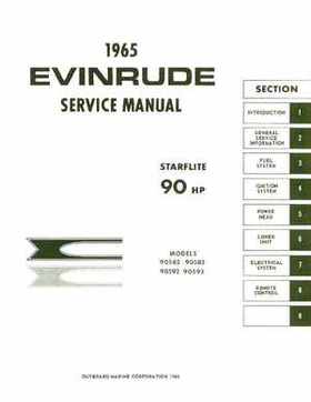 1965 Evinrude 90 HP StarFlite Service Repair Manual, P/N 4206, Page 1