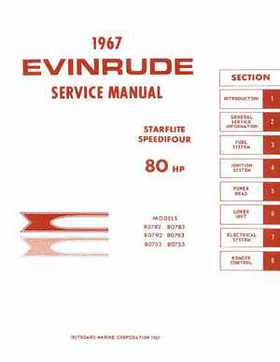 1967 Evinrude StarFlite 80 HP Outboards Service Repair Manual, P/N 4359, Page 1
