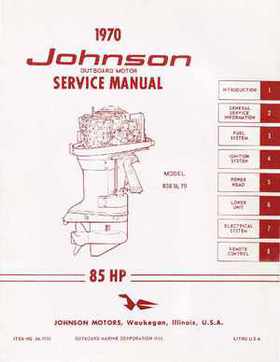 1970 Johnson 85HP Outboards Service Repair Manual P/N JM-7010, Page 1