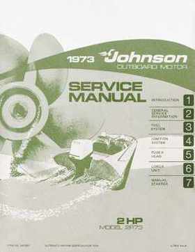 1973 Johnson 2HP Outboard Motor Model 2R73 Service Repair Manual JM-7301, Page 1