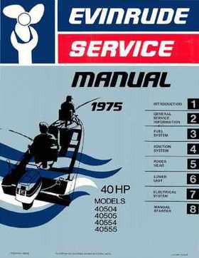 1975 Evinrude 40 HP Outboards Service Repair Manual, PN 5093, Page 1