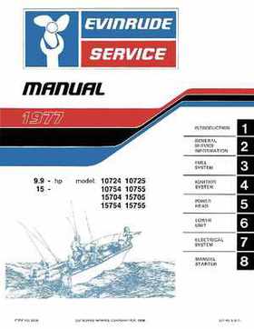 1977 Evinrude 9.9-15 HP Outboard Motor Service Repair Manual P/N 5305, Page 1