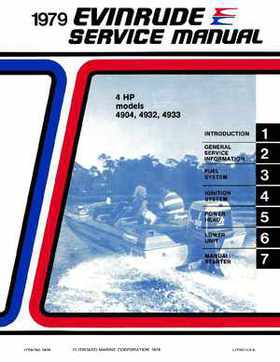 1979 Evinrude 4 HP Outboards Service Repair Manual, PN 5424, Page 1