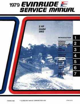 1979 Evinrude Outboard 2 HP Model 2902 Service Repair Manual P/N 5423, Page 1