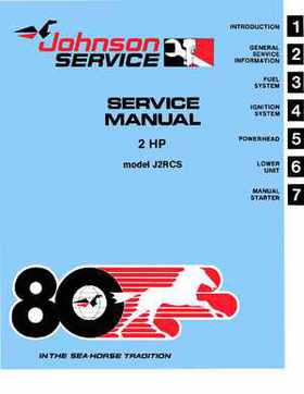 1980 Johnson 2HP Service Repair Manual P/N JM-8002, Page 1