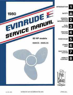 1980 Evinrude Outboards Service and Repair Manual 60HP Models P/N 5493, Page 1