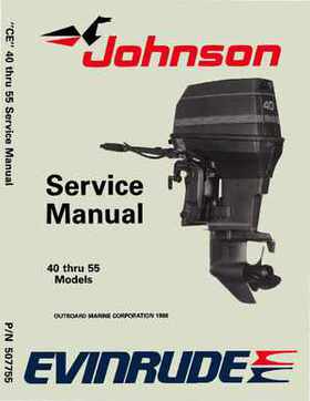 1989 Johnson/Evinrude 40 thru 55 HP Models Service Manual P/N 507755, Page 1