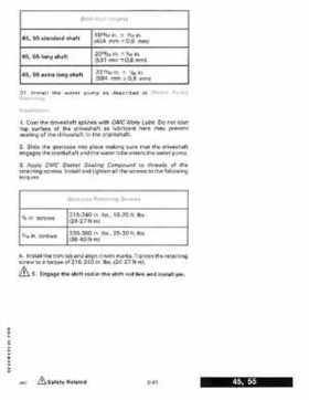 1989 Johnson/Evinrude 40 thru 55 HP Models Service Manual P/N 507755, Page 224