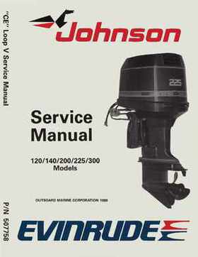 1989 Johnson Evinrude "CE" 120/125/140/185/200/225/300 HP Service/Repair Manual P/N 507758, Page 1