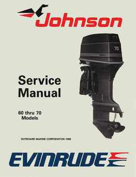 1989 Johnson/Evinrude "CE" 60 Thru 70 Models Service Repair Manual P/N 507756, Page 1