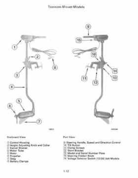 1990 Johnson Evinrude "ES" Electric Trollers Service Repair Manual, P/N 507869, Page 16