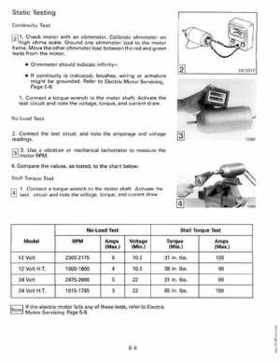 1990 Johnson Evinrude "ES" Electric Trollers Service Repair Manual, P/N 507869, Page 89
