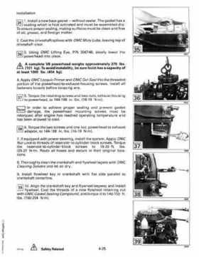 1992 Johnson Evinrude "EN" 90 degrees Loop V Service Repair Manual, P/N 508147, Page 205