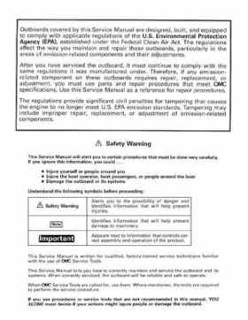 1998 Johnson Evinrude "EC" 90, 100C, 105C, 115, 150, 150C, 175 60 deg. LV Service Repair Manual, P/N 520210, Page 2