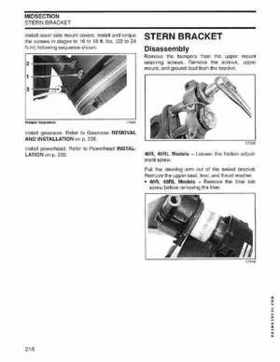 2004 SR Johnson 2-stroke 40, 50HP Service Repair Manual P/N 5005640, Page 217