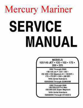 1992-2000 Mercury Mariner 105-225HP outboards Factory Service Manual, Page 1