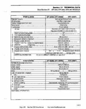 Bombardier SeaDoo 1993 factory shop manual, Page 266