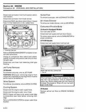 Bombardier SeaDoo 2001 factory shop manual, Page 78