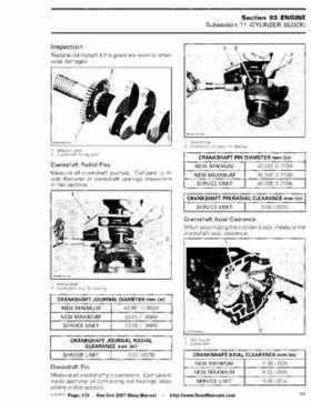 Bombardier SeaDoo 2007 factory shop manual, Page 170